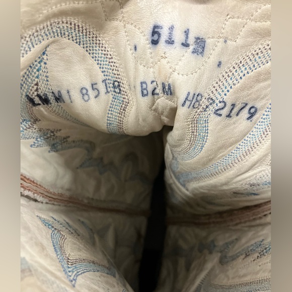 Vintage Larry Mahan Snakeskin Leather Upper Cowboy Boots - Picture 10 of 10